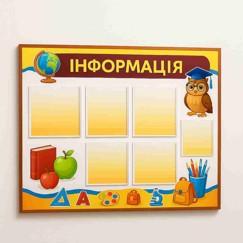 Информационный стенд с парком – оформление группы в детском саду, карманы и иллюстрации
