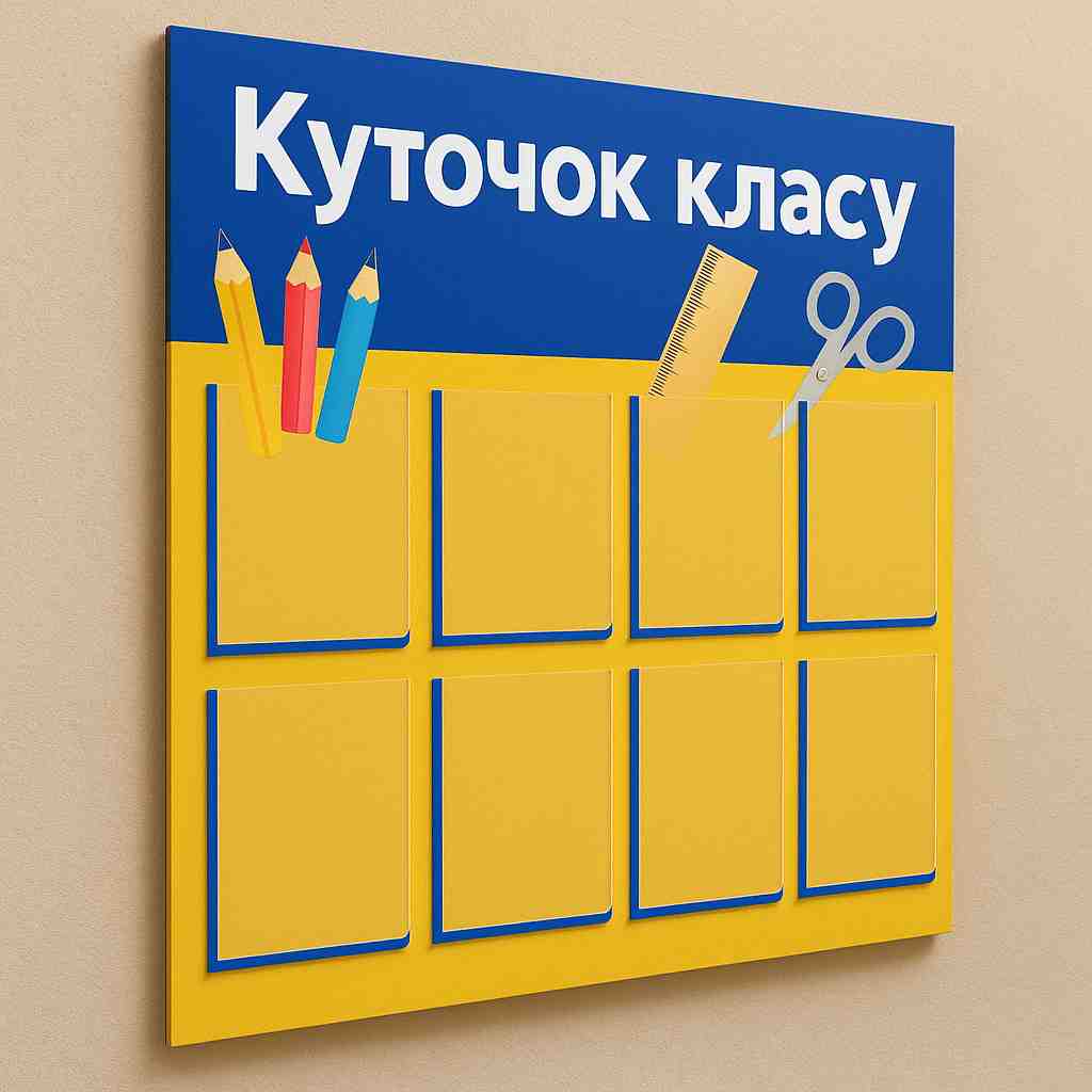 Стенд Уголок безопасности – школьный информационный стенд для младших классов с прозрачными карманами