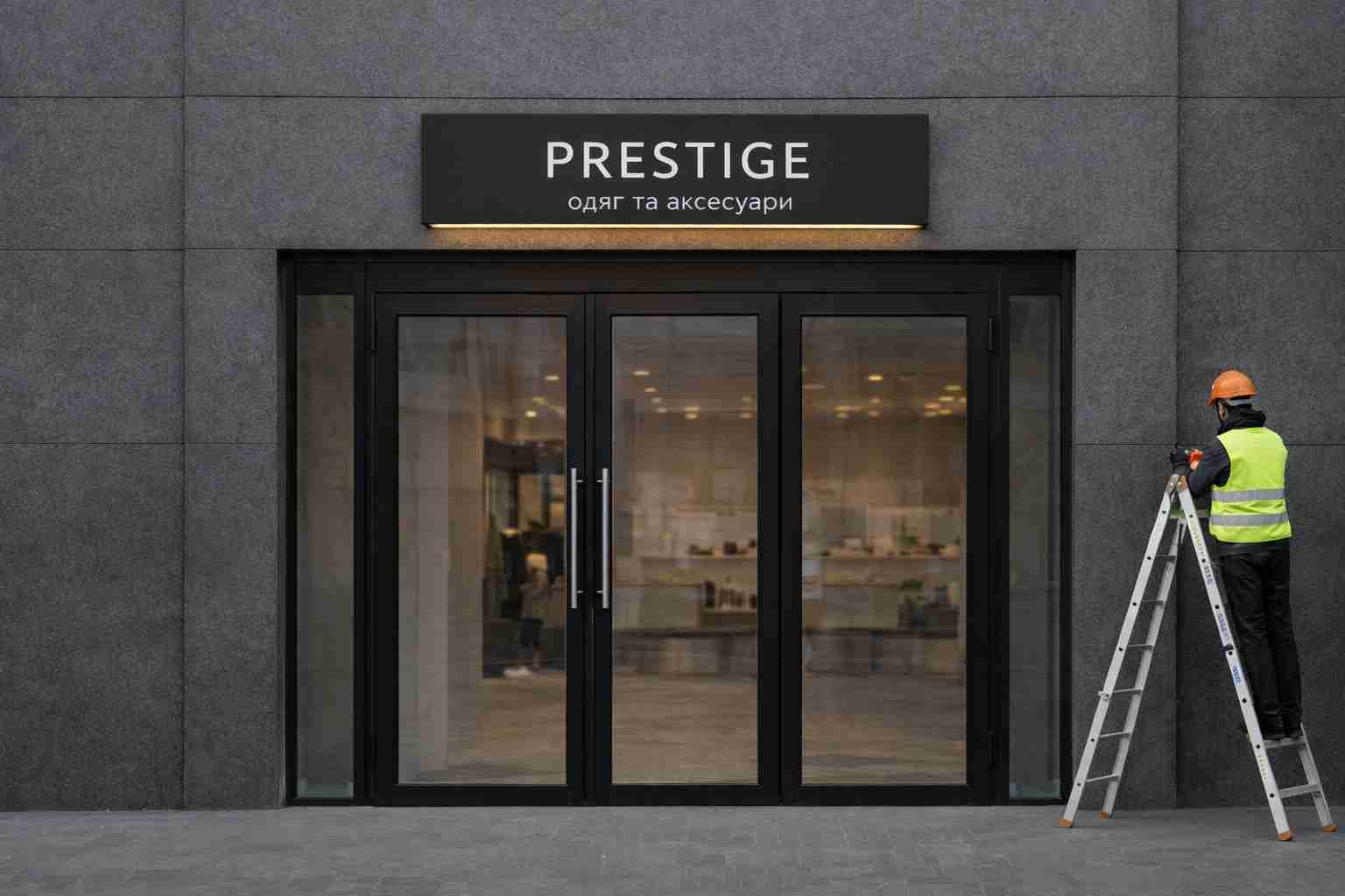 Фасадний лайтбокс з рівномірним LED підсвічуванням